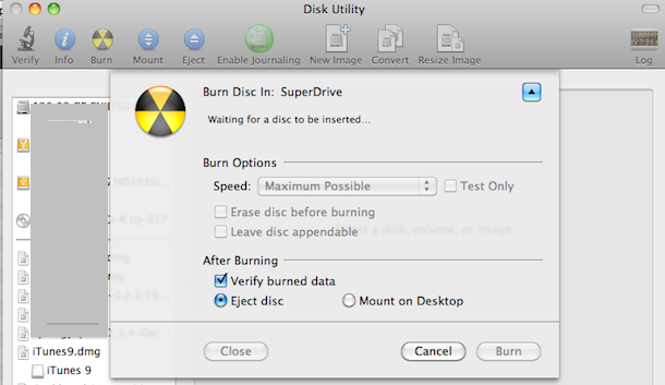 Burn software mac